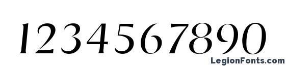 DragonLH Italic Font, Number Fonts