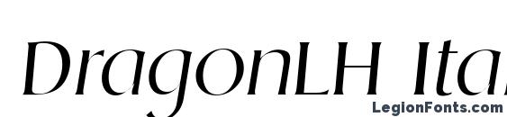 шрифт DragonLH Italic, бесплатный шрифт DragonLH Italic, предварительный просмотр шрифта DragonLH Italic