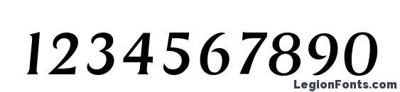 DragonSerial Italic Font, Number Fonts