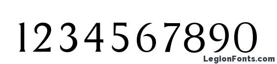 DragonSerial Xlight Regular Font, Number Fonts