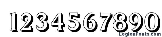 DragonShadow Regular Font, Number Fonts