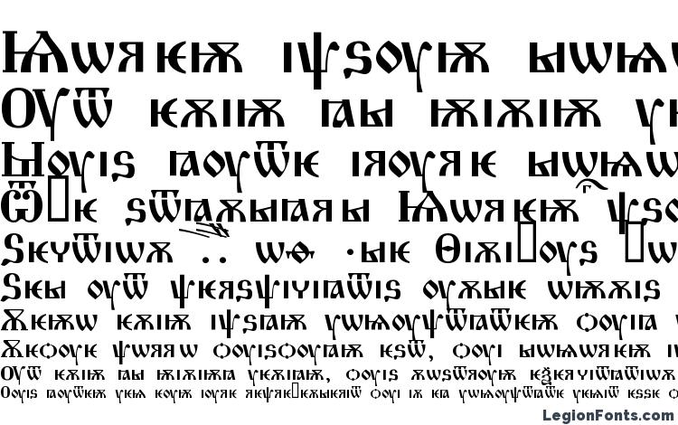specimens Drevnerusskij font, sample Drevnerusskij font, an example of writing Drevnerusskij font, review Drevnerusskij font, preview Drevnerusskij font, Drevnerusskij font