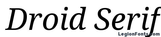 шрифт Droid Serif Italic, бесплатный шрифт Droid Serif Italic, предварительный просмотр шрифта Droid Serif Italic