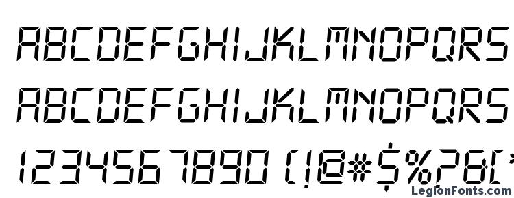 glyphs Ds digital italic font, сharacters Ds digital italic font, symbols Ds digital italic font, character map Ds digital italic font, preview Ds digital italic font, abc Ds digital italic font, Ds digital italic font