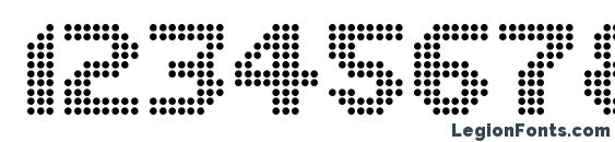 DS Dots Medium Font, Number Fonts