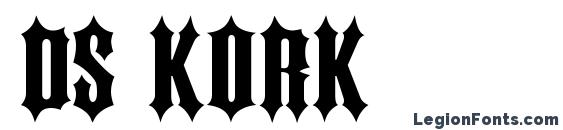 DS Kork font, free DS Kork font, preview DS Kork font