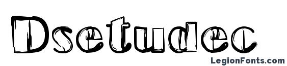 шрифт Dsetudec, бесплатный шрифт Dsetudec, предварительный просмотр шрифта Dsetudec