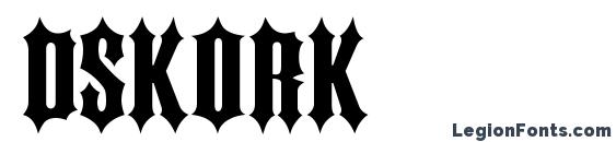 шрифт Dskork, бесплатный шрифт Dskork, предварительный просмотр шрифта Dskork