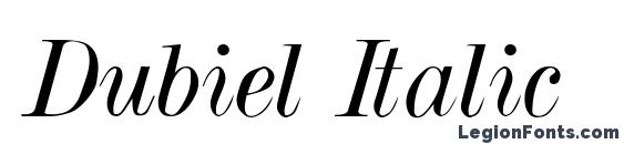 шрифт Dubiel Italic, бесплатный шрифт Dubiel Italic, предварительный просмотр шрифта Dubiel Italic