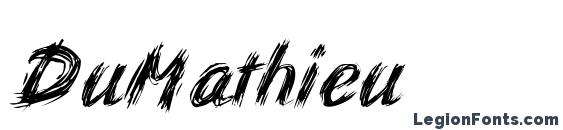 шрифт DuMathieu, бесплатный шрифт DuMathieu, предварительный просмотр шрифта DuMathieu
