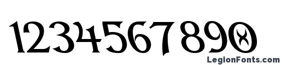 Dumbledor 1 Rev Italic Font, Number Fonts