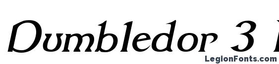 Dumbledor 3 Italic font, free Dumbledor 3 Italic font, preview Dumbledor 3 Italic font