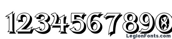 Dumbledor 3 Shadow Font, Number Fonts