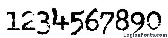 DumbOldTypewriter Bold Font, Number Fonts