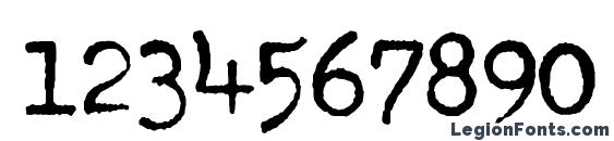 DumbOldTypewriter Normal Font, Number Fonts