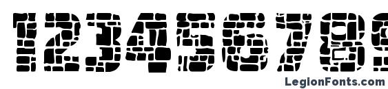 Dungeon Blocks Filled Font, Number Fonts