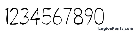 DupuyLight Regular Font, Number Fonts