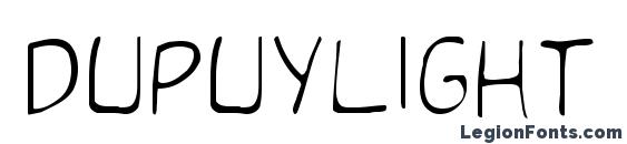 шрифт DupuyLight Regular, бесплатный шрифт DupuyLight Regular, предварительный просмотр шрифта DupuyLight Regular