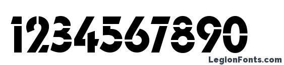 Durango Stencil Medium Regular Font, Number Fonts