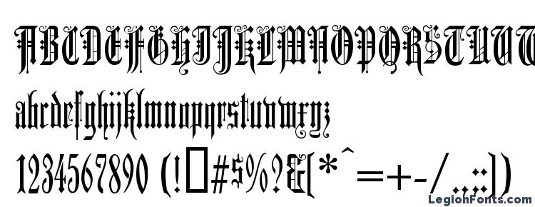 glyphs Durer Gothic font, сharacters Durer Gothic font, symbols Durer Gothic font, character map Durer Gothic font, preview Durer Gothic font, abc Durer Gothic font, Durer Gothic font