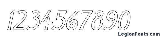 Dustine Italic Font, Number Fonts