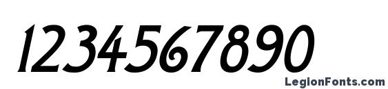 DustineSolid Italic Font, Number Fonts