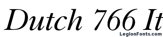 Dutch 766 Italic BT Font