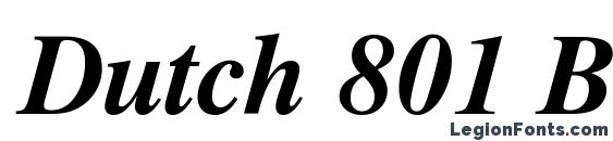 Dutch 801 Bold Italic BT Font