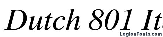 Dutch 801 Italic SWA Font