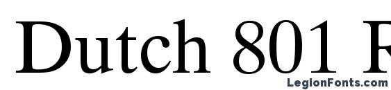 Шрифт Dutch 801 Roman BT, Типографические шрифты