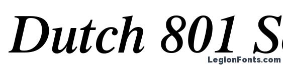 Dutch 801 Semi Bold Italic BT Font