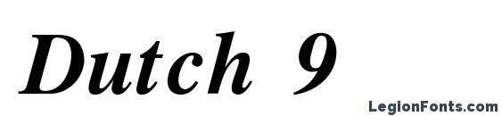 шрифт Dutch 9, бесплатный шрифт Dutch 9, предварительный просмотр шрифта Dutch 9