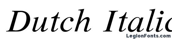 Dutch Italic Font