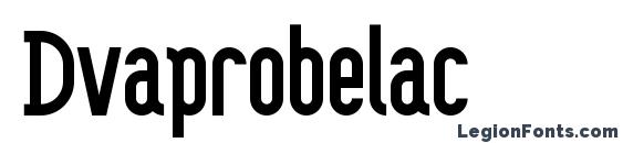 шрифт Dvaprobelac, бесплатный шрифт Dvaprobelac, предварительный просмотр шрифта Dvaprobelac