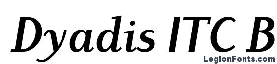 Шрифт Dyadis ITC Bold Italic