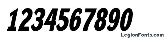 DynaGroteskDC BoldItalic Font, Number Fonts