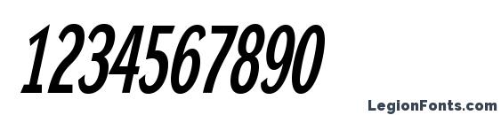 DynaGroteskLXC BoldItalic Font, Number Fonts
