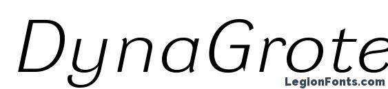 DynaGroteskLXE Italic Font