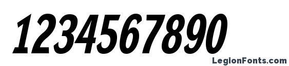 DynaGroteskRC BoldItalic Font, Number Fonts