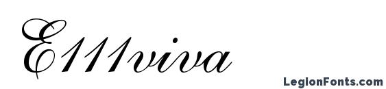E111viva Font, Cursive Fonts