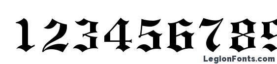 E780 Blackletter Bold Font, Number Fonts