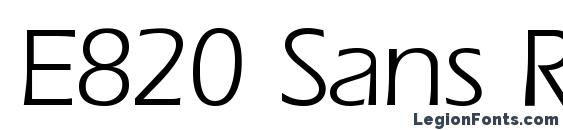 E820 Sans Regular Font