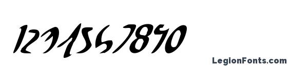 Eagleclaw Condensed Italic Font, Number Fonts