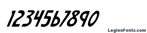 Earths Mightiest Italic Font, Number Fonts