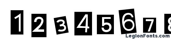 EarwigFactory Regular Font, Number Fonts