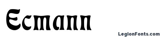шрифт Ecmann, бесплатный шрифт Ecmann, предварительный просмотр шрифта Ecmann
