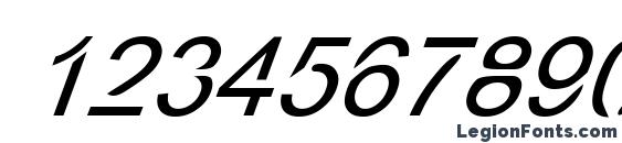 Eco Files Italic Font, Number Fonts