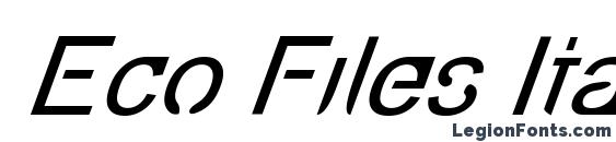Eco Files Italic font, free Eco Files Italic font, preview Eco Files Italic font