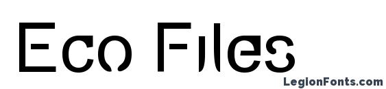 шрифт Eco Files, бесплатный шрифт Eco Files, предварительный просмотр шрифта Eco Files
