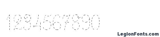 Ecolier pointillés Font, Number Fonts